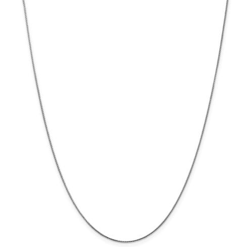 10K White Gold Diamond Cut Wheat Chain -20"