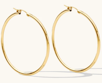 JF302 Southern Gates Gold Filled 50MM Hoop Earrings