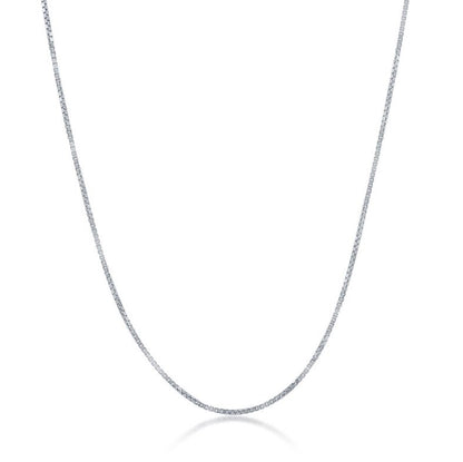 Sterling Silver 0.85mm Box Chain - 24"