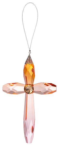 ACRYIN-07 CRYSTAL EXPRESSIONS 7IN HANGING RAINBOW CROSS