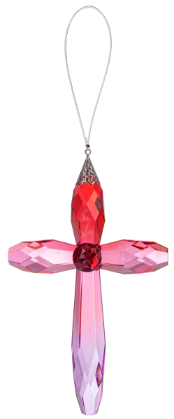 ACRYIN-07 CRYSTAL EXPRESSIONS 7IN HANGING RAINBOW CROSS