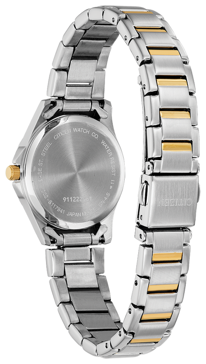 Laide's Two-Tone Eco-Drive Blue Face Watch