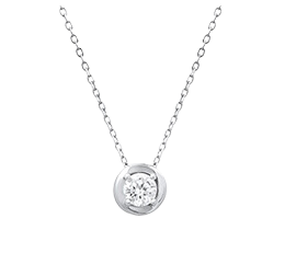 Sterling Silver Round Cubic Zirconia Necklace