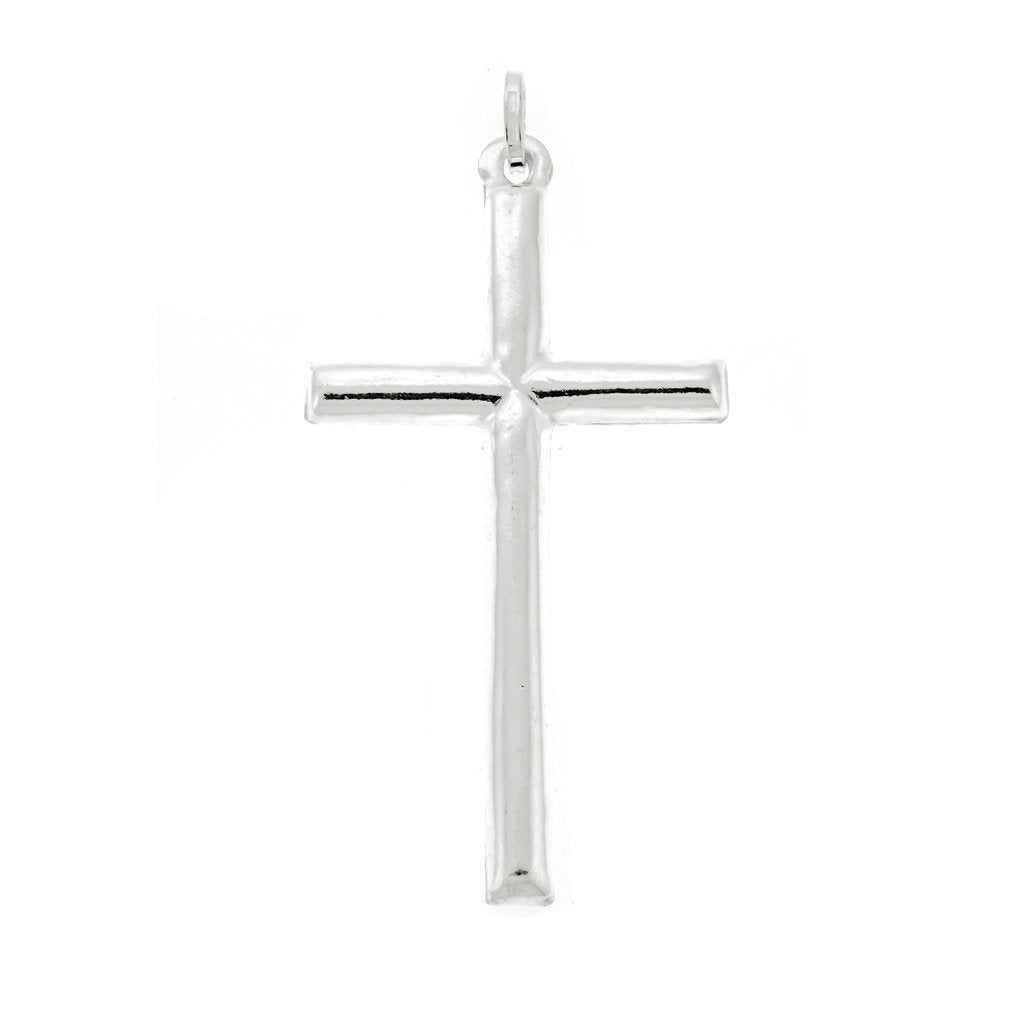 Sterling Silver Plain Large Cross Pendant