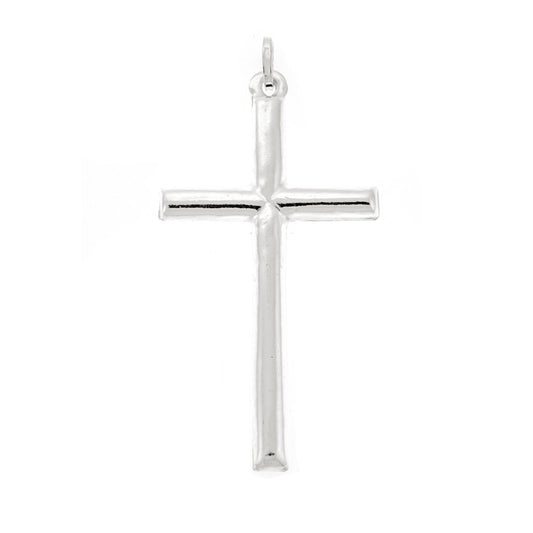 Sterling Silver Plain Large Cross Pendant