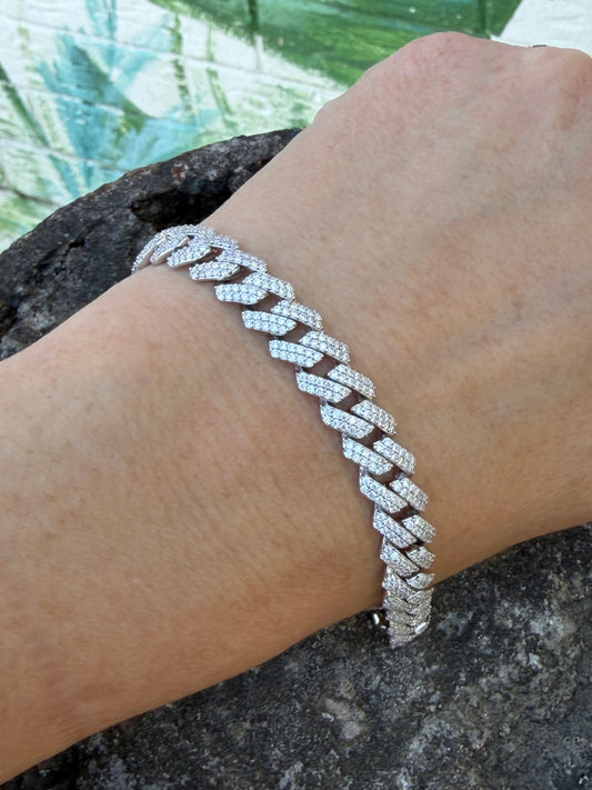 Q-5808-8 SS Classic Imports Sterling Silver 8mm Monaco 4.93ctw Moissanite Bracelet with Certification 0