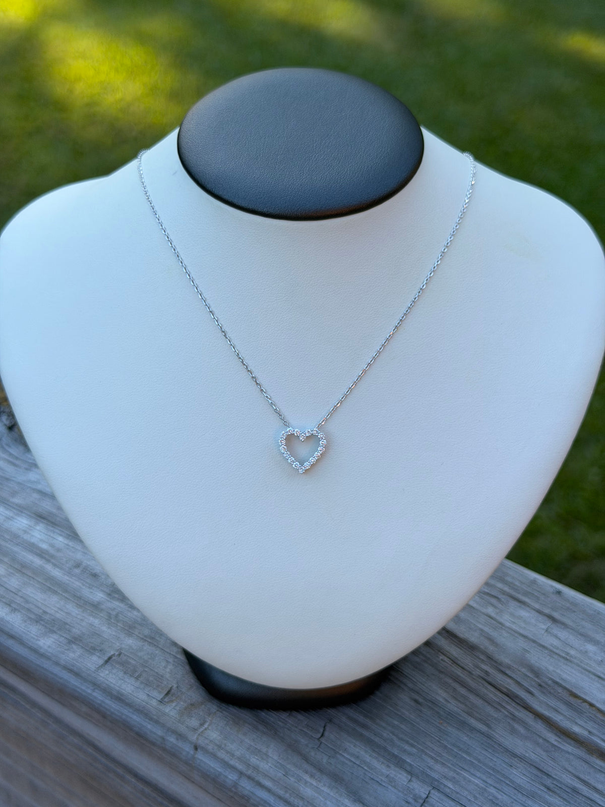 Sterling Silver 1/2 CTW Lab Grown Diamond Heart Necklace With 18" Chain 0