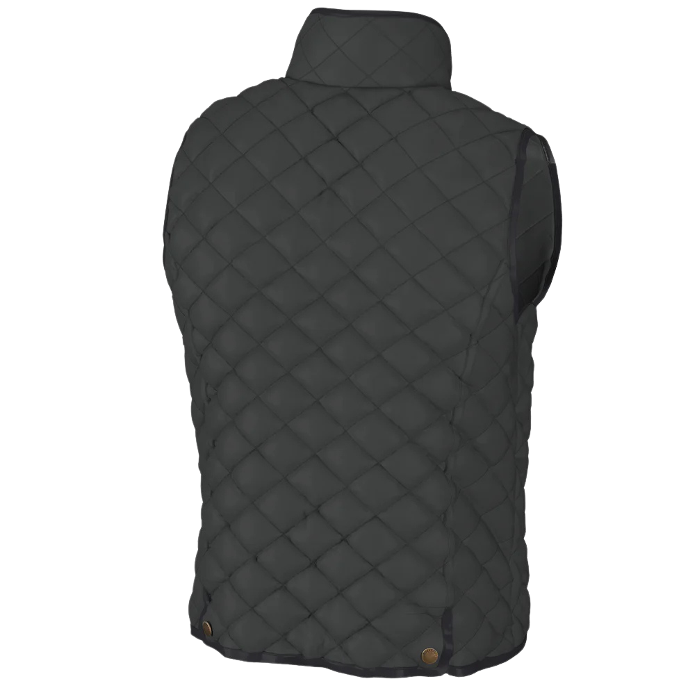 Local Boy Brick Quilted Vest - Charcoal