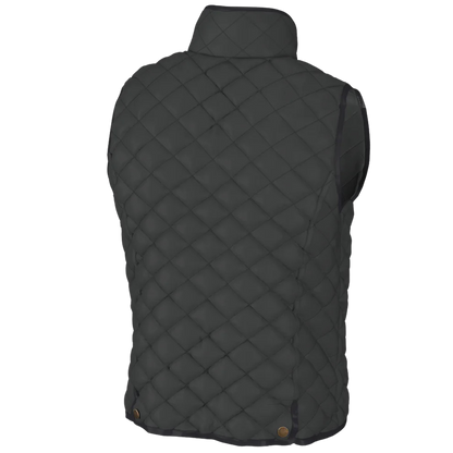 Local Boy Brick Quilted Vest - Charcoal