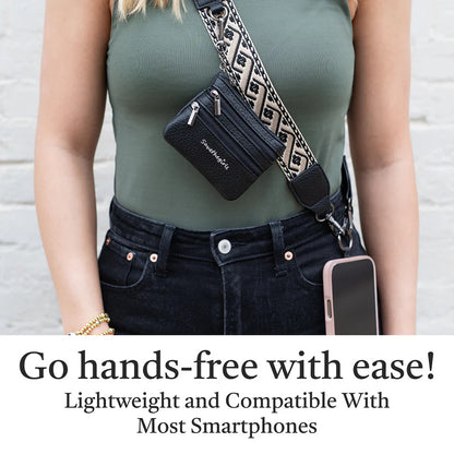 Save The Girls Clip & Go Strap with Zippered Pouch XOXO