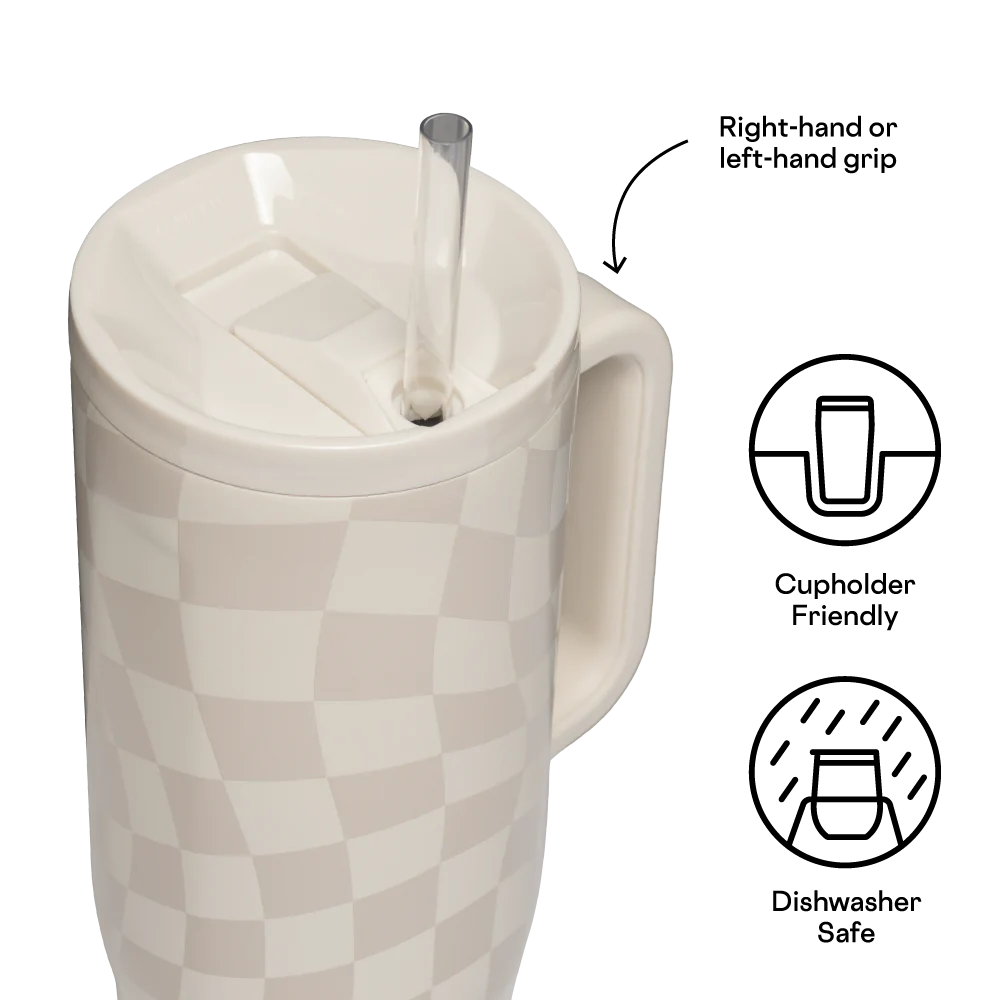 Corkcicle 40oz Cruiser in Wavy Checkerboard