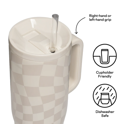 Corkcicle 40oz Cruiser in Wavy Checkerboard
