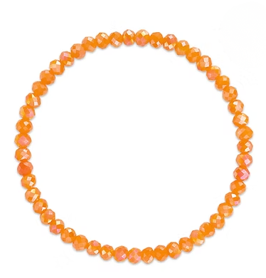 Mila-602 Mila-Mix Orange Stretchy Facet Bracelet 0