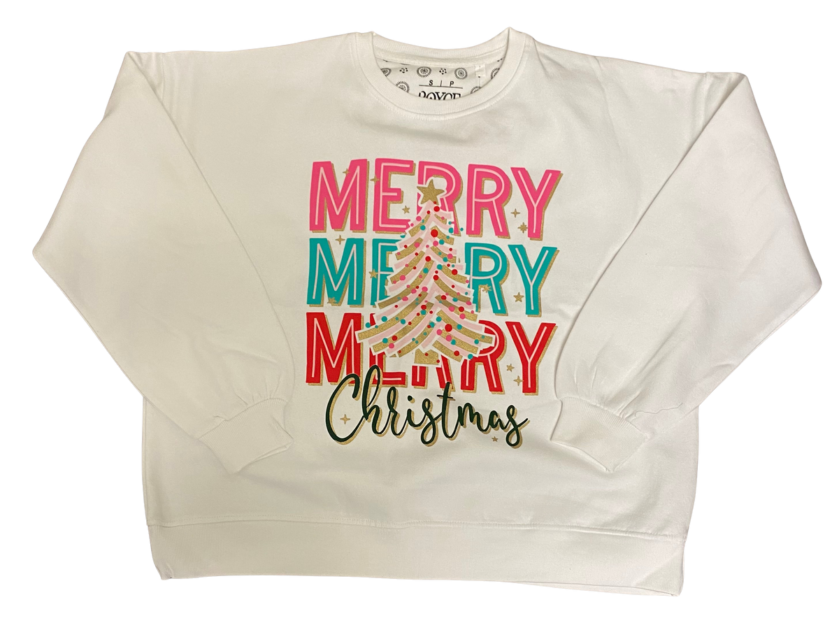 RDG65C22MYN Royce "Merry Season" Oversized Fleece White 0