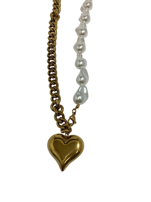 400002 Chansutt Pearls Charlotte Necklace 17in Waterproof 18k Plated Stainless Steel Water Resistant Lifetime Warranty