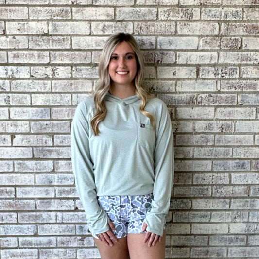 Local Girl Heather Blend Hoodie - Eucalyptus