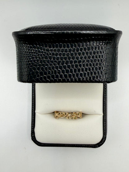 14K Yellow Gold Custom Made 14pt CTW AA Green Tourmaline Ring