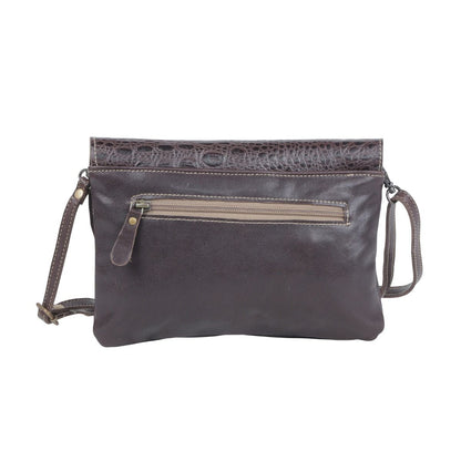 Myra Choco splash Hand-Tooled Handbag