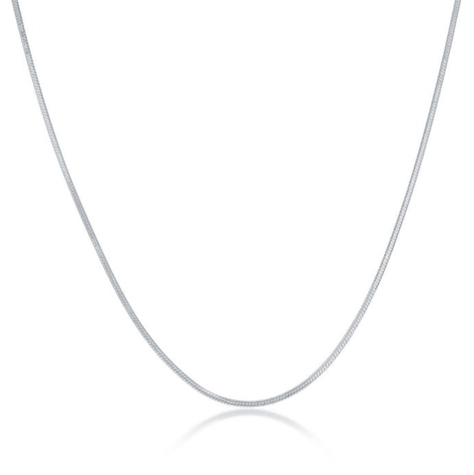 Sterling Silver 1.0mm Square Snake Chain - 20"