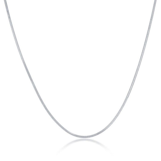 Sterling Silver 1.0mm Square Snake Chain - 20"