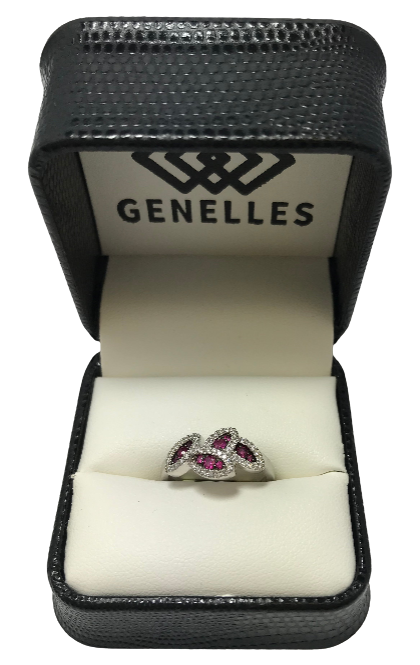 B-R-018736R 10K White Gold .14CTTW Diamond / .23CTTW Ruby