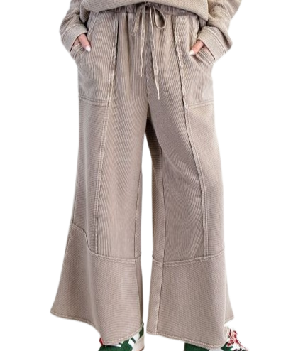 Easy Breezy Wide Leg Pants in Light Mocha