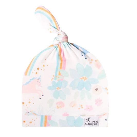 9I-FDFB-LMH4 Copper Pearl Whimsy Top Knot Hat