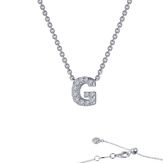 9N0CLP20 Necklace Sterling Silver CL PT INITIAL