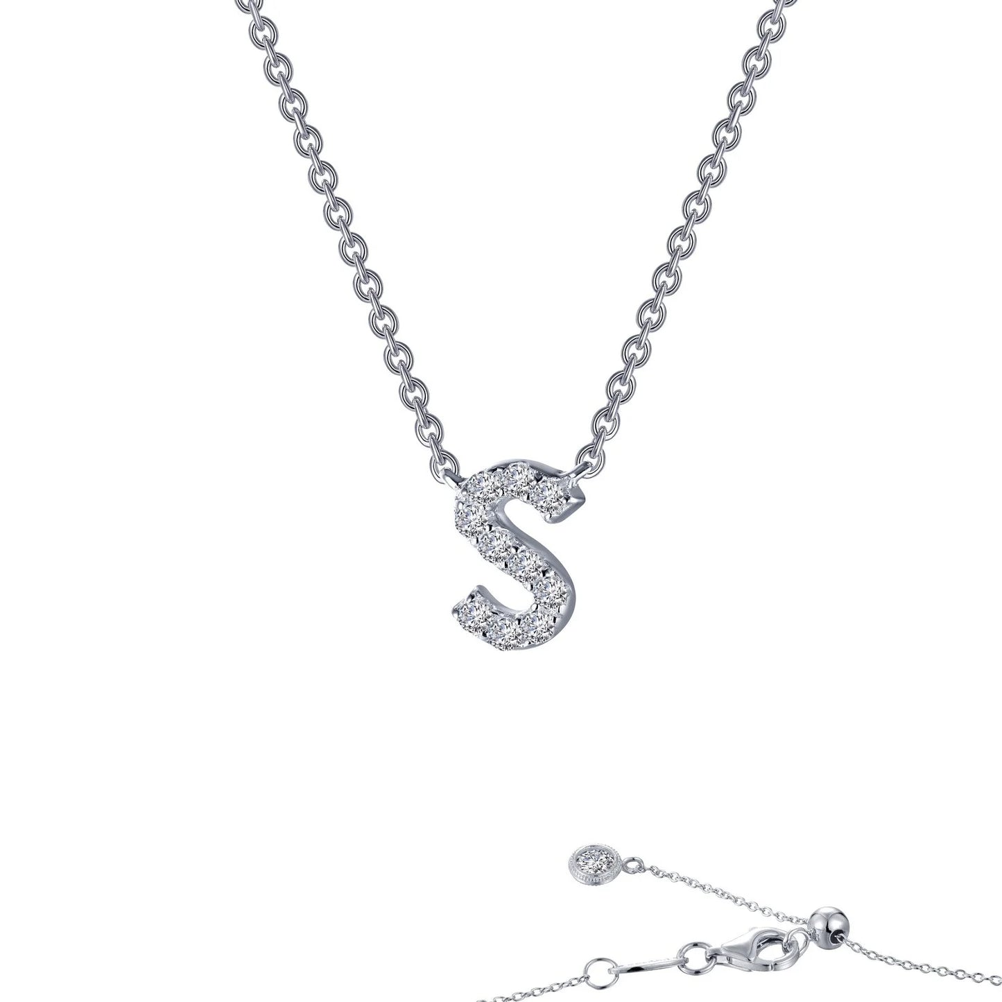 9N0CLP20 Necklace Sterling Silver CL PT INITIAL