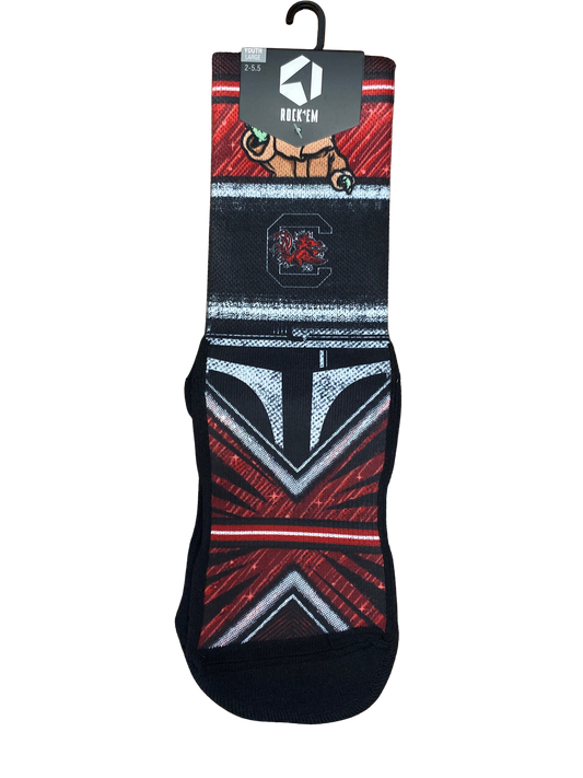 CL-STRWRS-SC-INTRGLCTCFAN-YTHL SC Gamecocks Grogu Intergalactic Fan Youth Socks Large