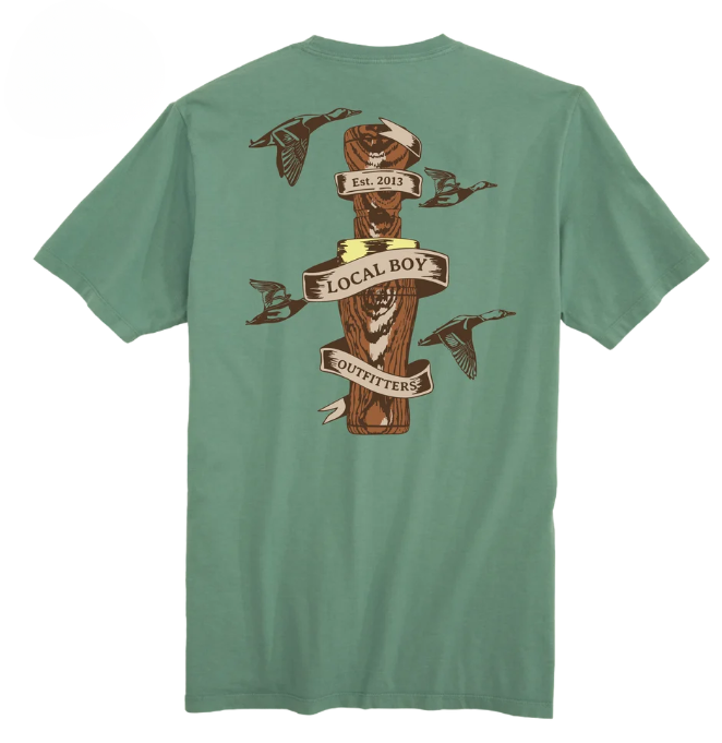 L1000810 Local Boy Wooden Call T-shirt Light Green 0
