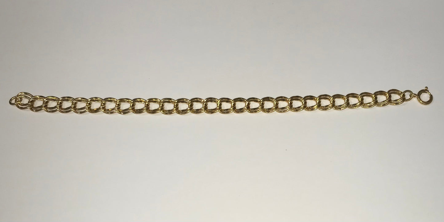 7inch 14K Yellow Gold Filled Charm Bracelet
