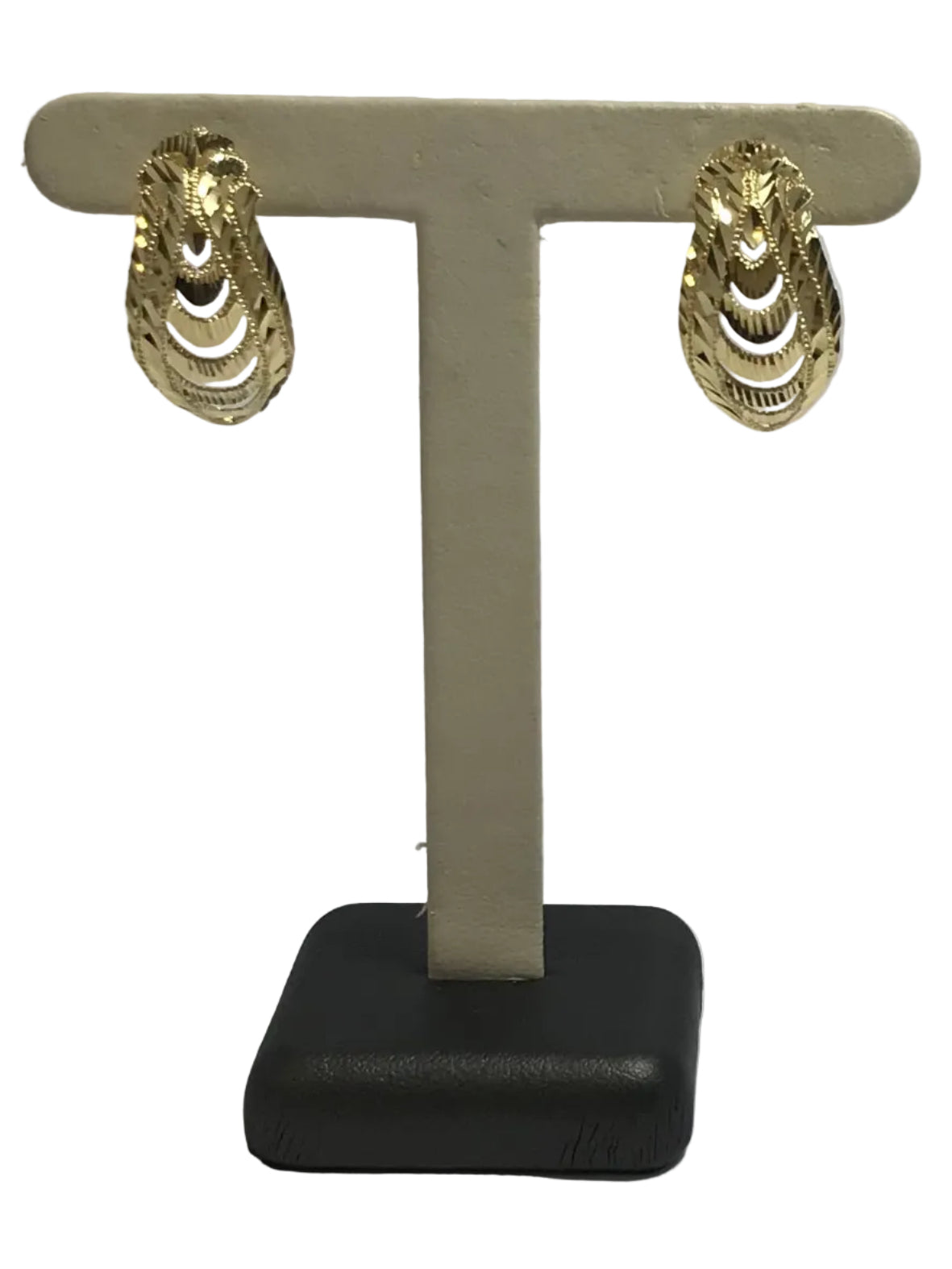 U 46025 14K Yellow Gold J Hook Pattern Earrings