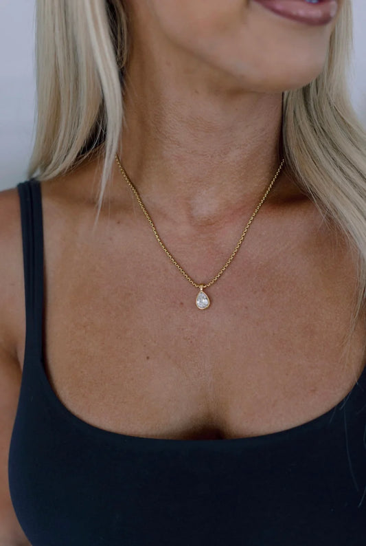 Chansuttpearls Chelsea Necklace 18k Gold Plated Stainless Steel Water Resistant 16-18" Long 0