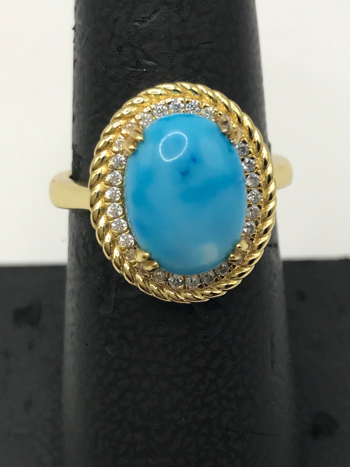 R0486TQ SS GP LAFONN TURQUOISE HALO RIN