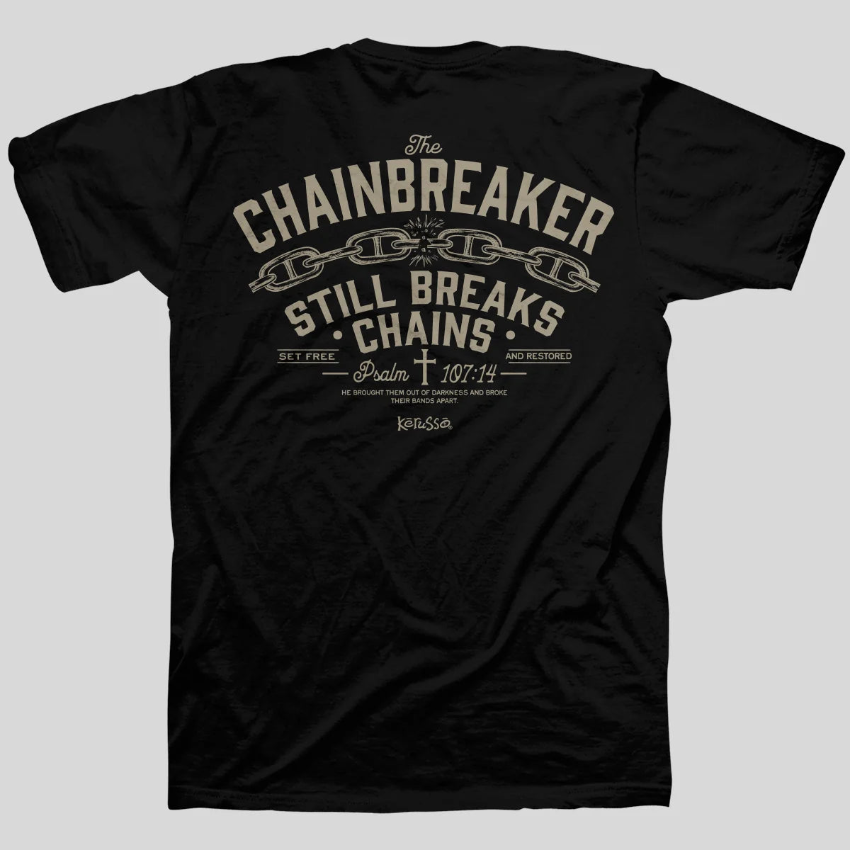 APT54422X Kerusso Christian T-Shirt Chain Breaker Black 0