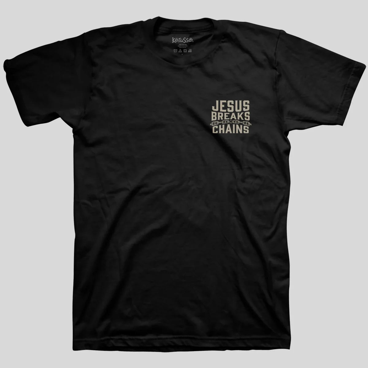 APT54422X Kerusso Christian T-Shirt Chain Breaker Black 0