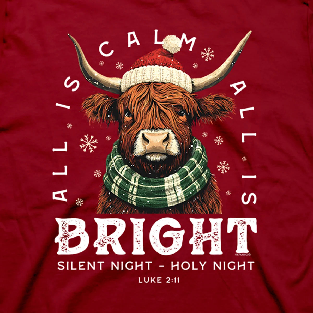 APT54772X Kerusso Christmas All is Calm All is Bright T-Shirt Bright 0
