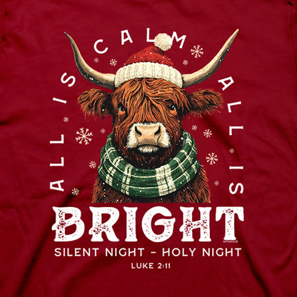 APT54772X Kerusso Christmas All is Calm All is Bright T-Shirt Bright 0