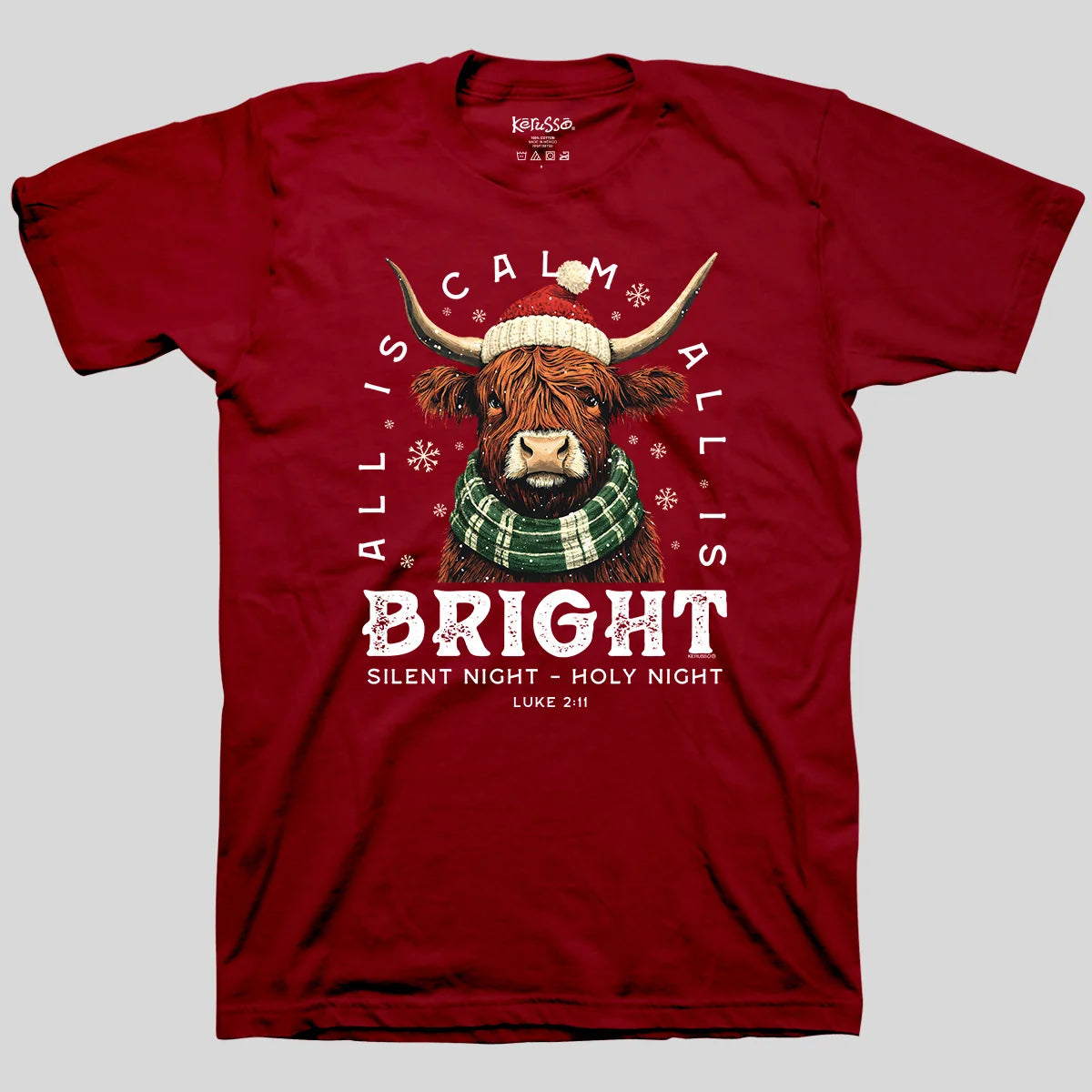 APT54772X Kerusso Christmas All is Calm All is Bright T-Shirt Bright 0