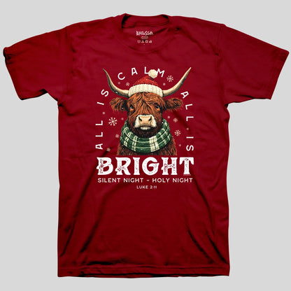 APT54772X Kerusso Christmas All is Calm All is Bright T-Shirt Bright 0
