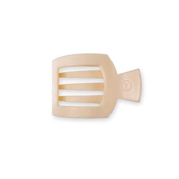 TT-FCS02-003 Teleties Almond Beige Small Flat Square Hair Clip