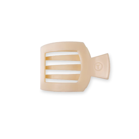 TT-FCS02-003 Teleties Almond Beige Small Flat Square Hair Clip