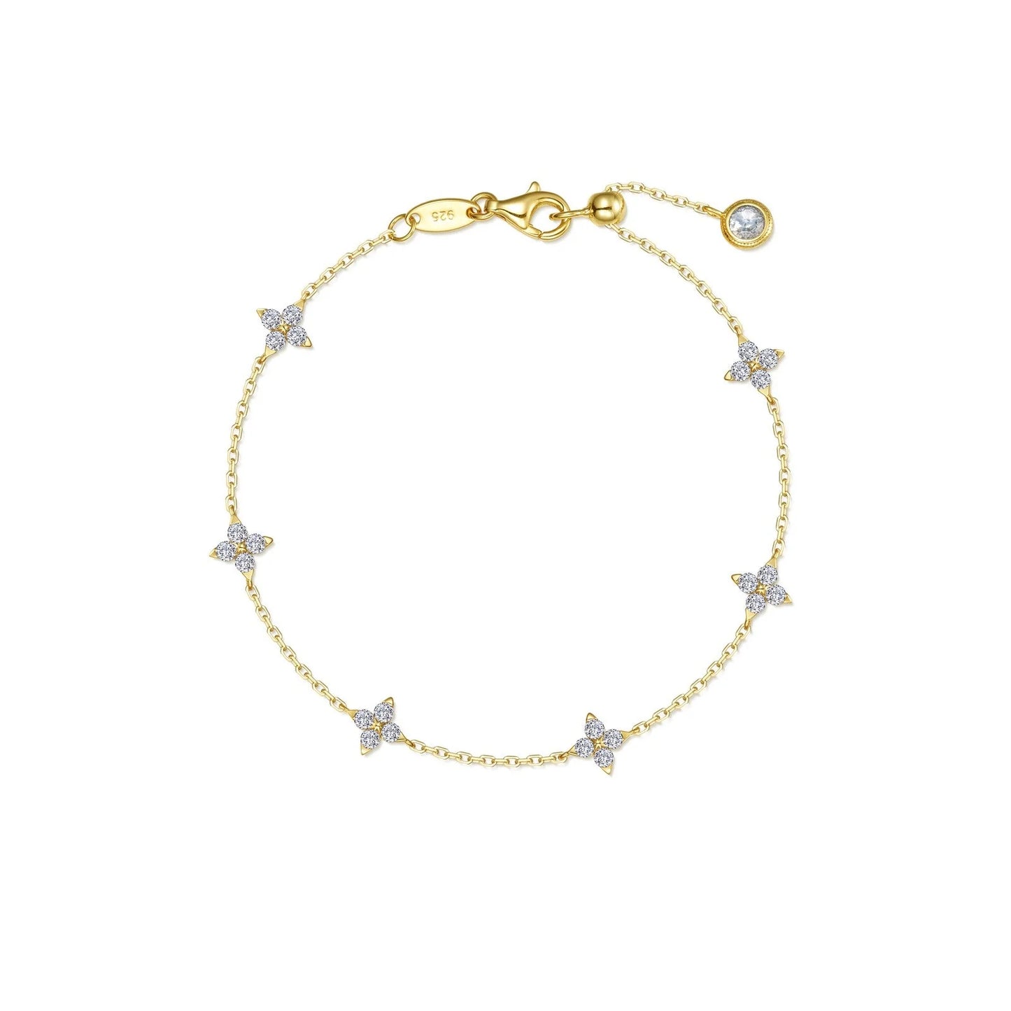 B0207CLG75 Lafonn Sterling Silver Gold Plated 1.45CTW 7IN STA