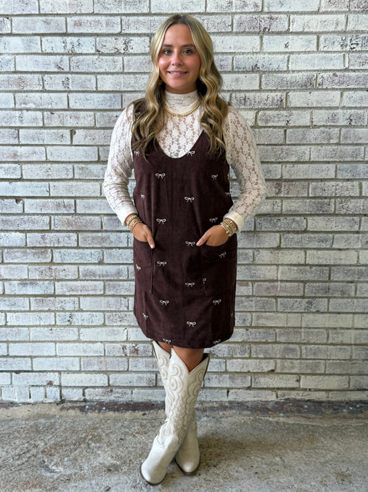 PP-0226-DRS-LINA-CHCLT Simply Southern Women's Luna Dress Chocolate 0