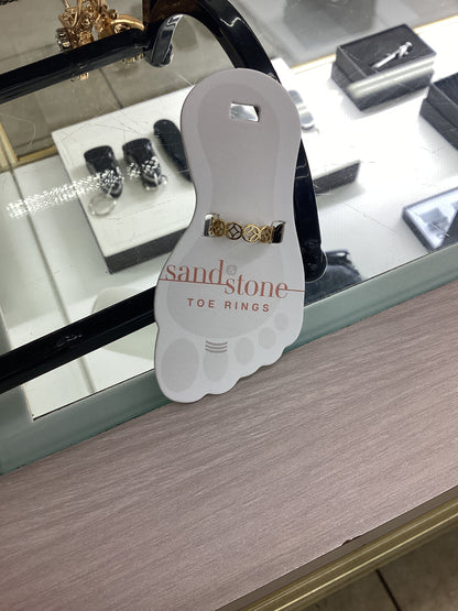 Sand And Stone Toe Rings - Gold Tone 0
