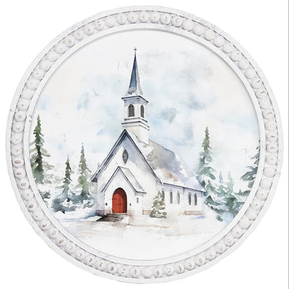 BAO1263 Sincere Surroundings Christmas Church Art Christmas Beaded Frame Wall Art 0