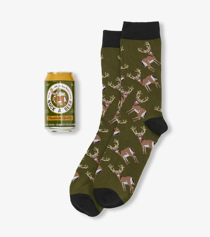 BC1BUCK001 Buck A Beer Men's Beer Can Socks 0