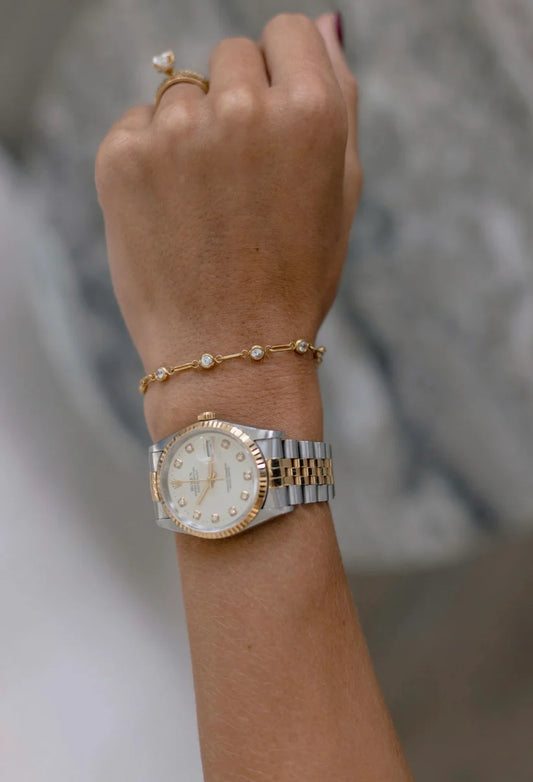 Chansuttpearls Scout Bracelet 18k Gold Plated Stainless Steel Water Resistant 6-8" Long 0