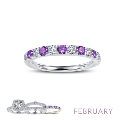 BR004 Simulated Diamond Birthstone Rings